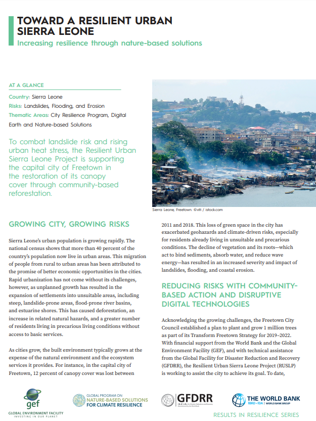 Toward a Resilient Urban Sierra Leone